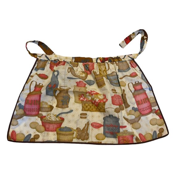 2 Vintage half Aprons and Cobbler Apron / Smock Fruit Retro - Picture 9 of 14